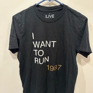 U2 Joshua Tree Tour 2017 EDUN Black 'I Want to Run' Women’s fitted T-Shirt